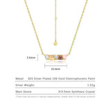 Smoky Quartz Crystal Zircon Sterling Silver Necklace
