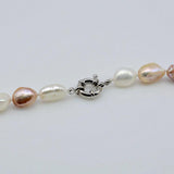 Baroque Pearl Necklace Pink Purple Wedding Jewelry Women