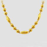 OMHXFC 24KT Chain Necklace NL54 Men's Wedding Gift Olive Beads