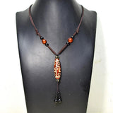 Agate Beads Men's & Women's Necklace with 9 Eyes DZI Amulet
