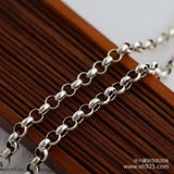 925 Thai Silver Necklace 3.5mm Thick Long Female