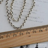 925 Thai Silver Necklace 3.5mm Thick Long Female