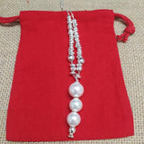 Electroplating 925 Silver Pearls Sweater Necklace Long Jewelry