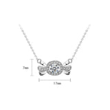 D Moissanite Necklace 925 Sterling Silver Women Bride Wedding Jewelry