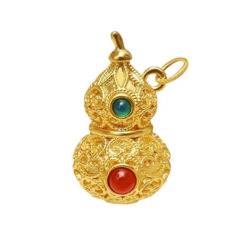 Rael 18K Gourd Pendant Pure Yellow Au750 Necklace Gift For Women