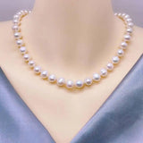 Freshwater Pearl Necklace Classic Style Black/White/Pink/Purple Pearl Necklace