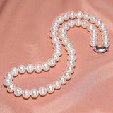 Freshwater Pearl Necklace Classic Style Black/White/Pink/Purple Pearl Necklace