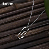 Bastiee 925 Silver Branch Necklace Pendant Vintage Jewelry Chinese Style