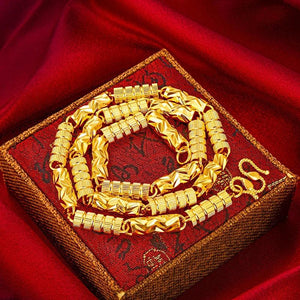 Men's 24K Plated 999 Golden Dragon Necklace Chain
