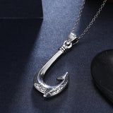Vintage 925 Sterling Silver Anchor Pendant Necklace