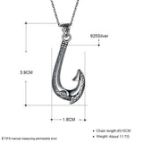 Vintage 925 Sterling Silver Anchor Pendant Necklace