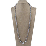 Baroque Pearls Necklace with 8-9mm Stone