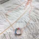 Spanish Bear S925 Sterling Silver Necklace, Colorful Gold-plated Tone