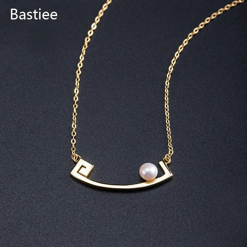 Vintage 925 Silver Pearl Pendant Necklace