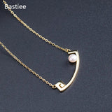 Vintage 925 Silver Pearl Pendant Necklace