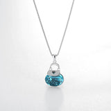 Frog Pendant Necklace 925 Silver Heart Bag Lady Party Necklaces
