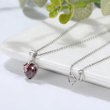 Heart Shaped High Carbon Diamond S925 Silver Necklace Woman Jewelry