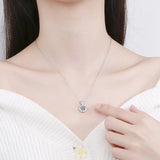 14K 1CT Moissanite Necklace Crown Pendent