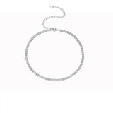 925 Silver Diamond Chokers Tennis Necklace for Women