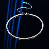 925 Silver Diamond Chokers Tennis Necklace for Women