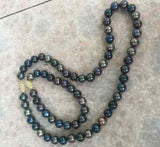 Tahitian Black Red Multicolor Pearl Necklace & Bracelet Set