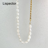 925 Silver Pearl Beads Choker Necklace for Women Twisted Chain Necklaces