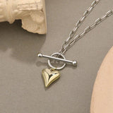 925 Silver Heart Pendant Necklaces for Women Minimalist Light Necklace