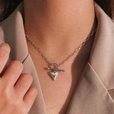 925 Silver Heart Pendant Necklaces for Women Minimalist Light Necklace