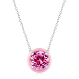 Enamel CZ Collar Necklace 925 Silver Wedding Jewelry
