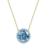 Enamel CZ Collar Necklace 925 Silver Wedding Jewelry