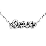 Love Necklace 925 Silver Chain Pendant Jewelry