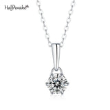 D Moissanite Necklace S925 Silver Neck Chain Diamond Pendant