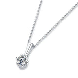 D Moissanite Necklace S925 Silver Neck Chain Diamond Pendant
