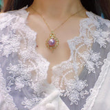 10-11mm Pearl Pendant Clavicle Chain Necklace