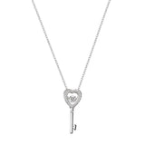 Arrival 925 Sterling Silver Love Key Pendant Necklace