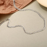 925 Silver Cuban Chain Necklace Street Style Punk Hip Hop Clavicle Chain Women