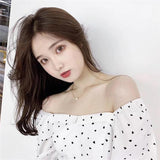 Freshwater Pearl Pendant Necklace Women Sterling Silver Short Clavicle Chain