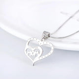 Gold-Plated Heart Necklace with Letter Pendant for Women