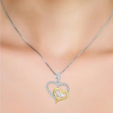Gold-Plated Heart Necklace with Letter Pendant for Women