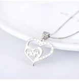Gold-Plated Heart Necklace with Letter Pendant for Women