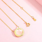 Delicate 925 Silver Star Pendant Necklace Mother of Pearl Jewelry