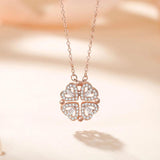925 Silver Four Leaf Clover Necklace for Women