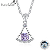 Moissanite Necklace Skirt Pendant 1.0CT Sterling Silver Lab Diamond