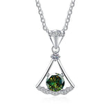 Moissanite Necklace Skirt Pendant 1.0CT Sterling Silver Lab Diamond