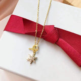 925 Silver Zirconia Flower Necklace Small Pendant Charm Jewelry