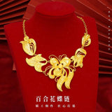 NC5338 Flower Tulip 24KT Necklace for Bride