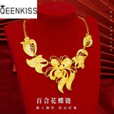 NC5338 Flower Tulip 24KT Necklace for Bride