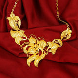 NC5338 Flower Tulip 24KT Necklace for Bride