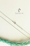 925 Sterling Silver Baguette Pendant Necklace