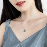 925 Silver Moon Necklace Labradorite Pendant Wedding Gift Rhodium Plating